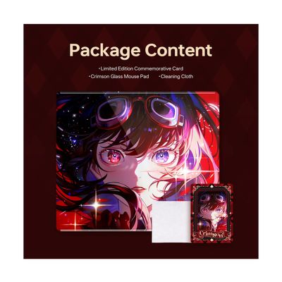 ATK Tempered Glass Mouse Pad - Crimson Limited Edition