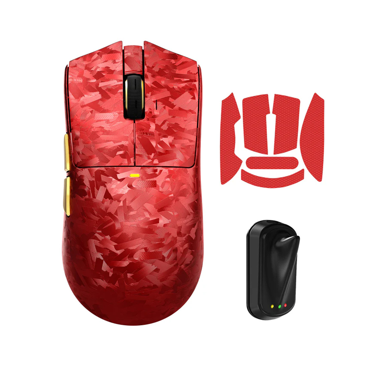 ATTACK SHARK X11 ULTRA Carbon Fiber Wireless 8K Gaming Mouse - Red